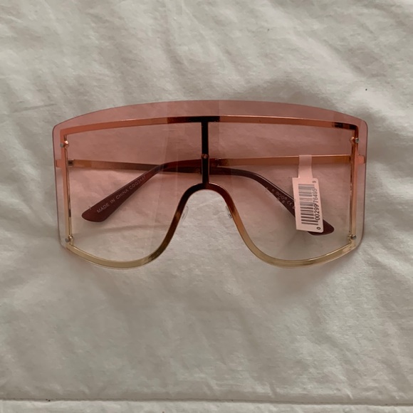 Rainbow Accessories - Pink Rainbow Store Shield Sunglasses